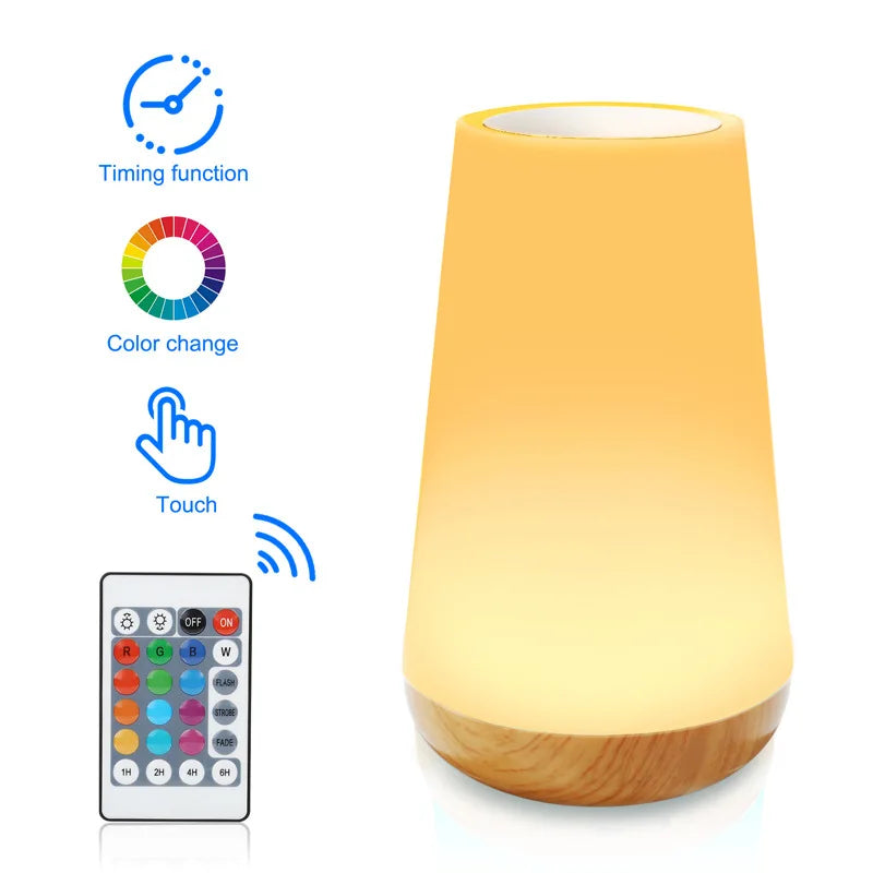 Xiaomi 13 Color Changing Light Remote Control Touch USB Rechargeable RGB Night Lamp Dimmable Lamp Portable Table Bedside Lamp