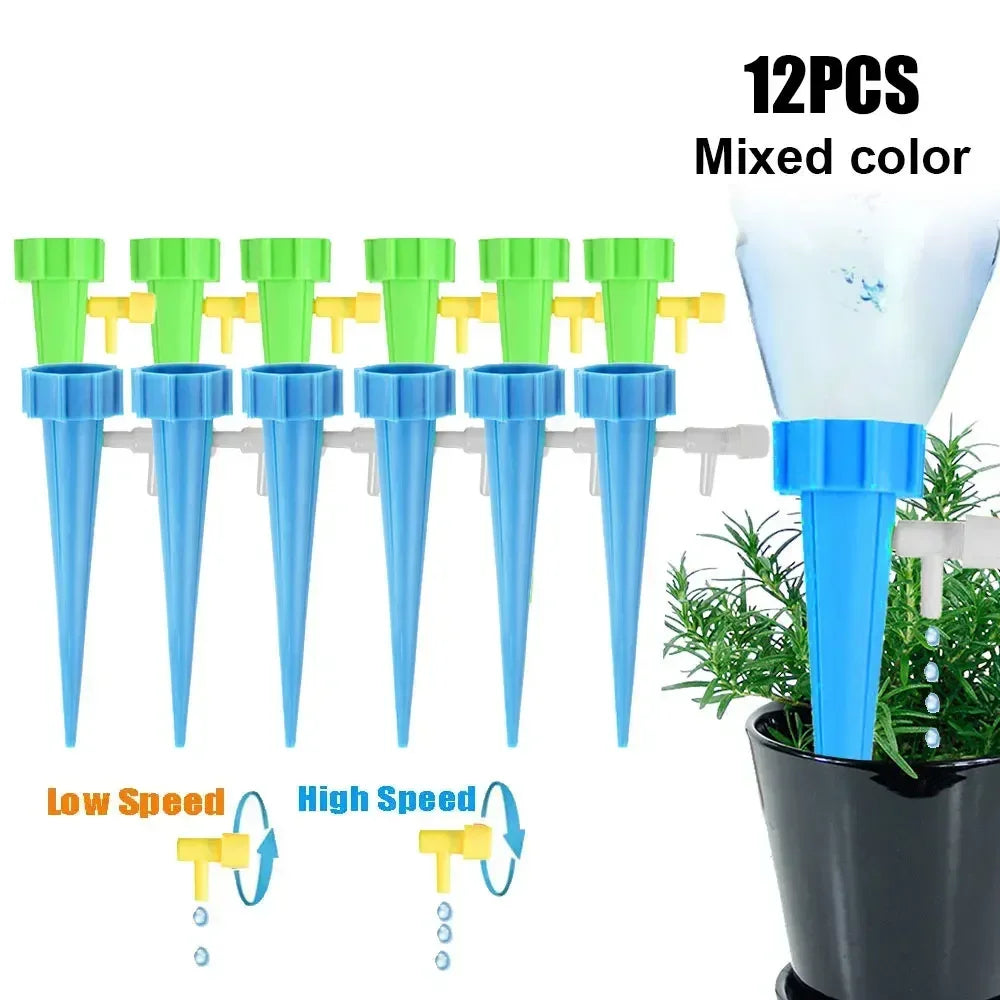 48-6-pack Self plant watering spike kit Garden adjustable automatic drip irrigation device automatic plant watering system