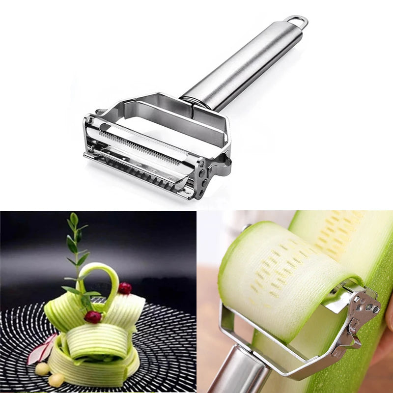 1Pc Vegetable Peeler Stainless Steel Potato Peeler Carrot Grater Slicer Multifunction Kitchen Peeler Fruits and Vegetables Tools