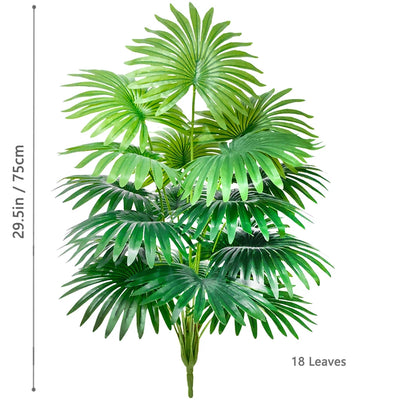 60-105cm/41.33in  Artificial fan leaf tropical plant large fake palm office home holiday decoration