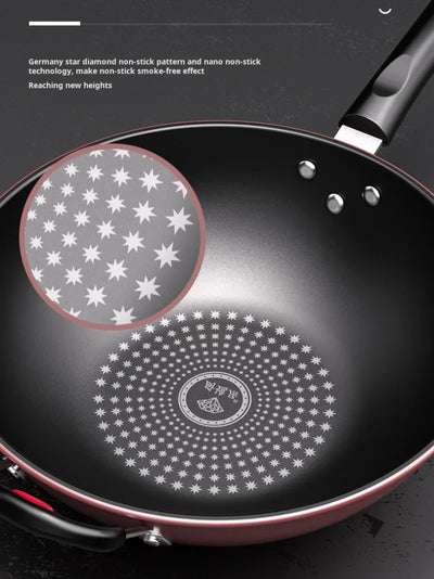 Household skillet gas stove special non-stick skillet diamond star iron skillet heated evenly gas induction cooker universal