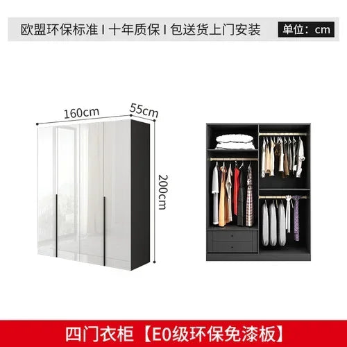 Full Size Luxury Wardrobe Storage Drawer Clothes Closet Systems Hotel Wardrobe