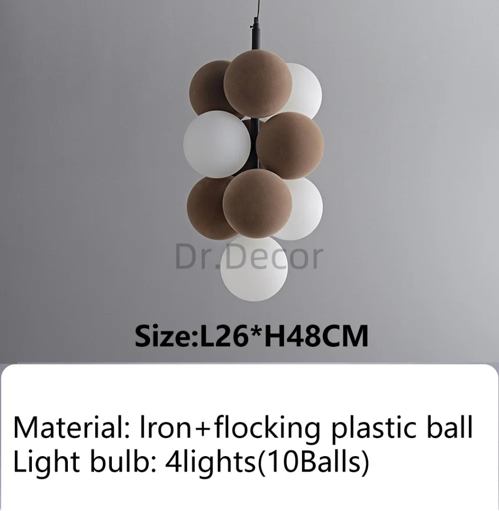 Nordic led Ceiling chandelier white ball bubble Lights home decorations Pendant light Dining table bedroom living room fixture