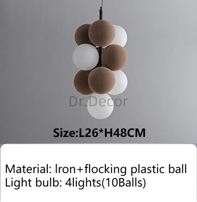 Nordic led Ceiling chandelier white ball bubble Lights home decorations Pendant light Dining table bedroom living room fixture