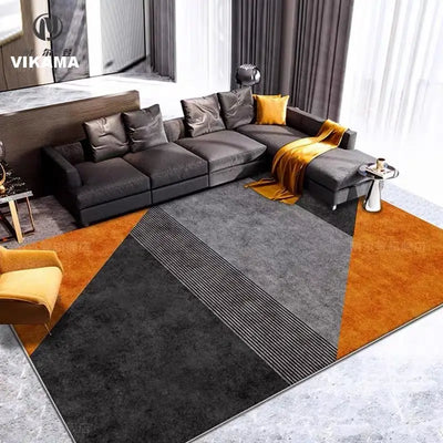 VIKAMA Nordic Simple Crystal Velvet Carpet Living Room Dirt Resistant Bedroom Sofa Coffee Table Mat Bedroom Bedside Non-Slip Mat