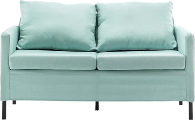 Sofa with 2 Seats, Compact 2-Seater with Metal Legs for Small Spaces, Deep Seated Comfort, Sofa with 2 Seats