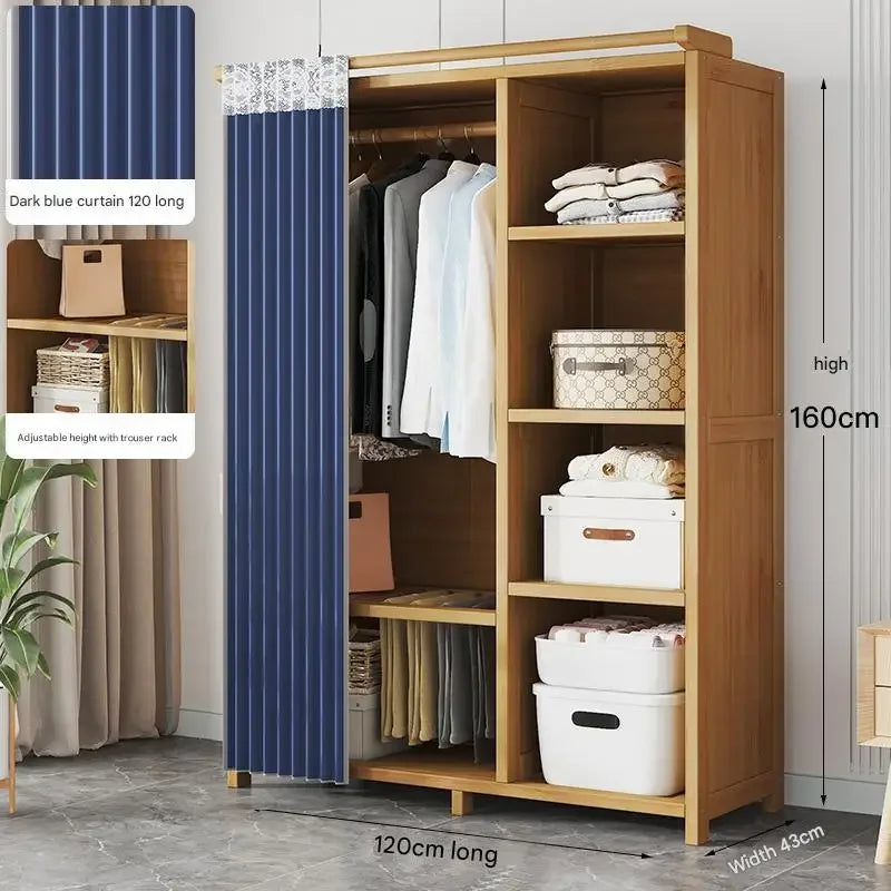 Space Saving Cheap Closet Modern Minimalist Nordic Display Lounge Open Wooden Wardrobe Storage Vestidores Trendy Furniture