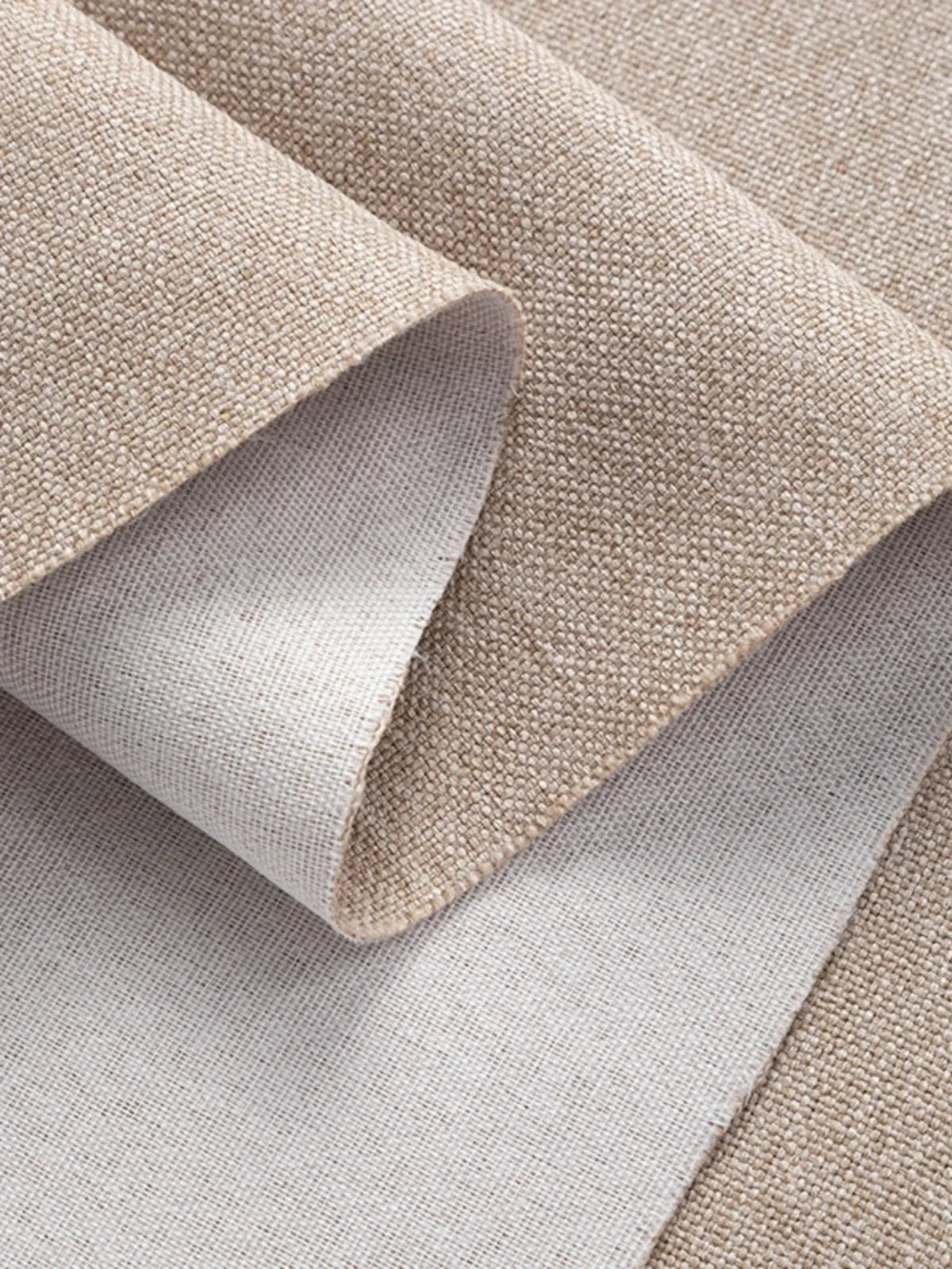 Thickened Plain Linen Fabric Fine By The Meter for Tablecloth Bags Pillow Cushion Cover Sewing Sofa Cloth Wearable Beige Gray