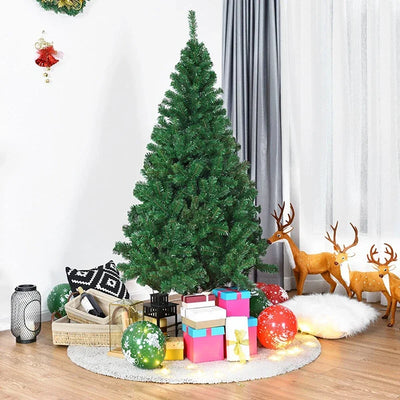 7ft/6ft/5ft Artificial Christmas Tree 210cm/180cm/150cm Flame Retardant Fir Tree Solid Metal Stand Large Tree