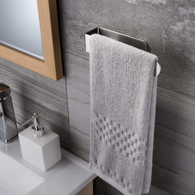 1pc Premium Stainless Steel Self-Adhesive Towel  - Wall Mounted for Hassle-Free Installation, Rustproof & Durable, Space-Saving