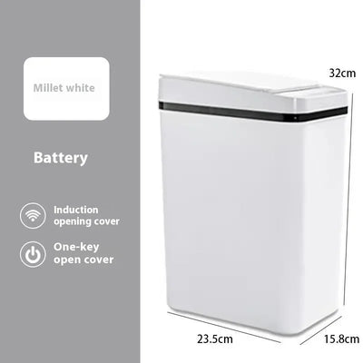 Smart Sensor Trash Can Electric Garbage Storage Bin Waterproof Seam Bathroom Kitchen Automatic Waste Collector 12L Home Supplies