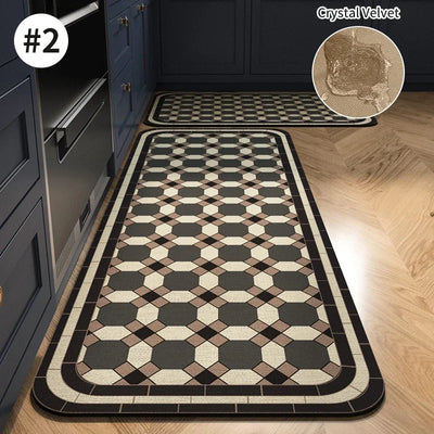 VIKAMA Scandinavian Style Kitchen Floor Mats Long Rugs Entrance Door Mats Modern Bathroom Rugs Washable Balcony Area Rugs