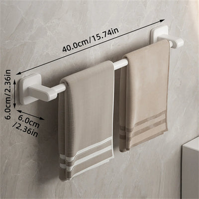 Bathroom Towel Holder White Without Drilling Bathroom Gray Towel Rack Towel Bar Self-Adhesive Bathroom Towel Rack Towel Rail