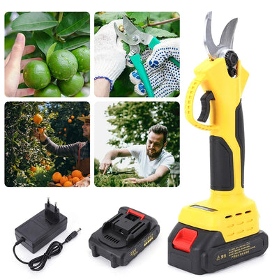 Pruning Shears Brushless Electric Scissors Pruner Cordless Rechargeable Tree Branches Cutter with Battery Garden Tool Power Tool