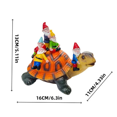 1Pc, Garden Dwarf Turtle Statue Courtyard Art Resin Statue Decoration Outdoor Garden and Courtyard Lawn