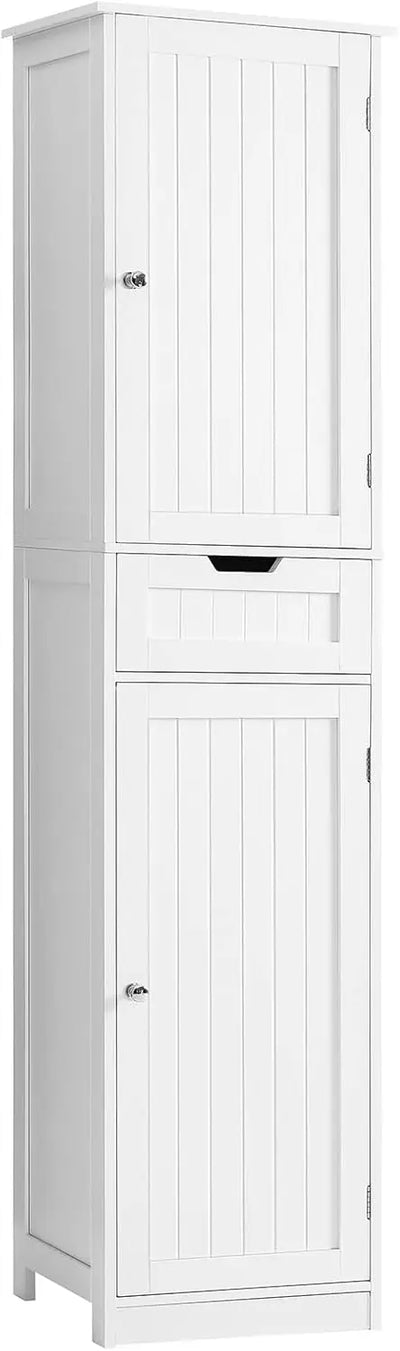 Iwell 67" Tall Storage Cabinet, Narrow Storage Cabinet with Drawer & Adjustable Shelves, Bathroom Cabinet, Floor Cabinet