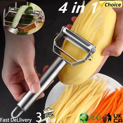 Stainless Steel Peeler Household Multifunctional Peeler Fruit and Vegetable Peeler Melon Peeler Potato Peeler Silk Cutting Tool