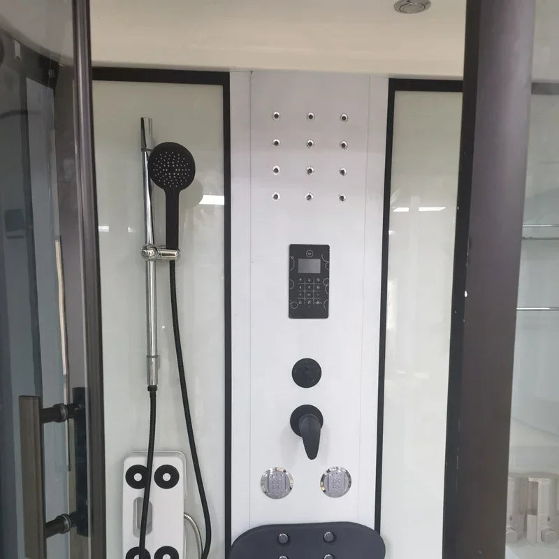 New design aluminum frame glass door massage steam shower room