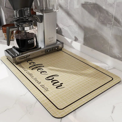 Hot Coffee Machine Rug No Cleaning Antifouling Technology Leather Water Control Cushion Coffee Cup Water Absorbing Pad