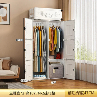 Nordic Minimalist Wardrobe Cupboard Storage Organizer Partitions Bedroom Closet Portable Living Room Muebles Trendy Furniture