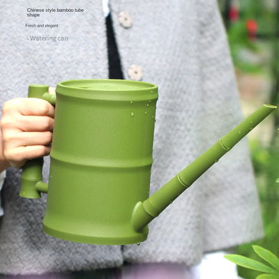 Chinese Style Large Capacity Watering Can Bamboo Tube Long Spout Water Spray Can Watering Can Bottle