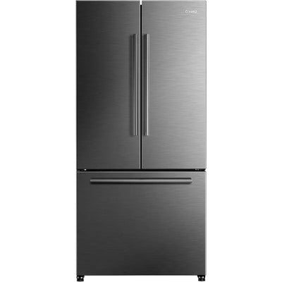 Galanz GLR18FS5S16 French Door Refrigerator with Installed Ice Maker and Bottom Freezer Adjustable Electrical Thermostat Control