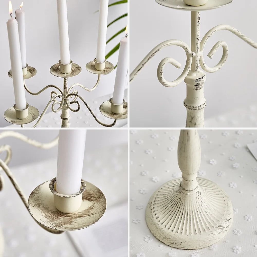 Nordic Style Metal Candle Holder Candlestick Centerpieces Road Lead Candelabra Centerpieces Wedding Christmas Decor Love Gift