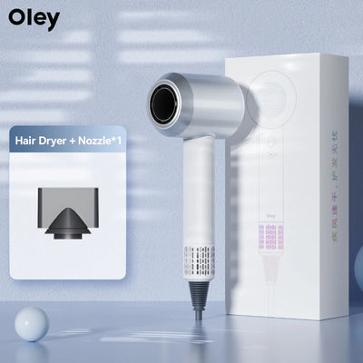 Oley High-speed Hair Dryer 900W Lightweight Powerful Brushless Motor Low Noise Quick Dryer Negative Ionic Blow Dryer