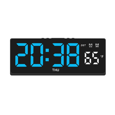 Multi-functional Electronic Wall Clock New Date Wall-mounted Digital LED Clocks Temperature Voice Control Display Table Clock