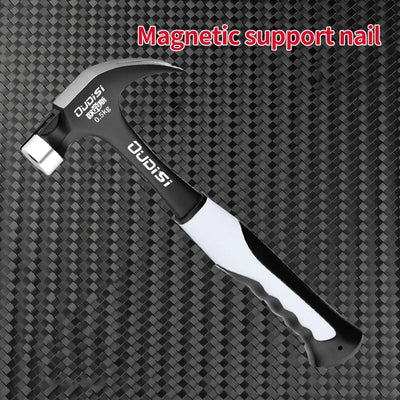 Multifunction Hammer Magnetic Claw Hammer for Woodworking Automatic Nail Suction Hammer Non-slip Shockproof Steel Hammer Tools