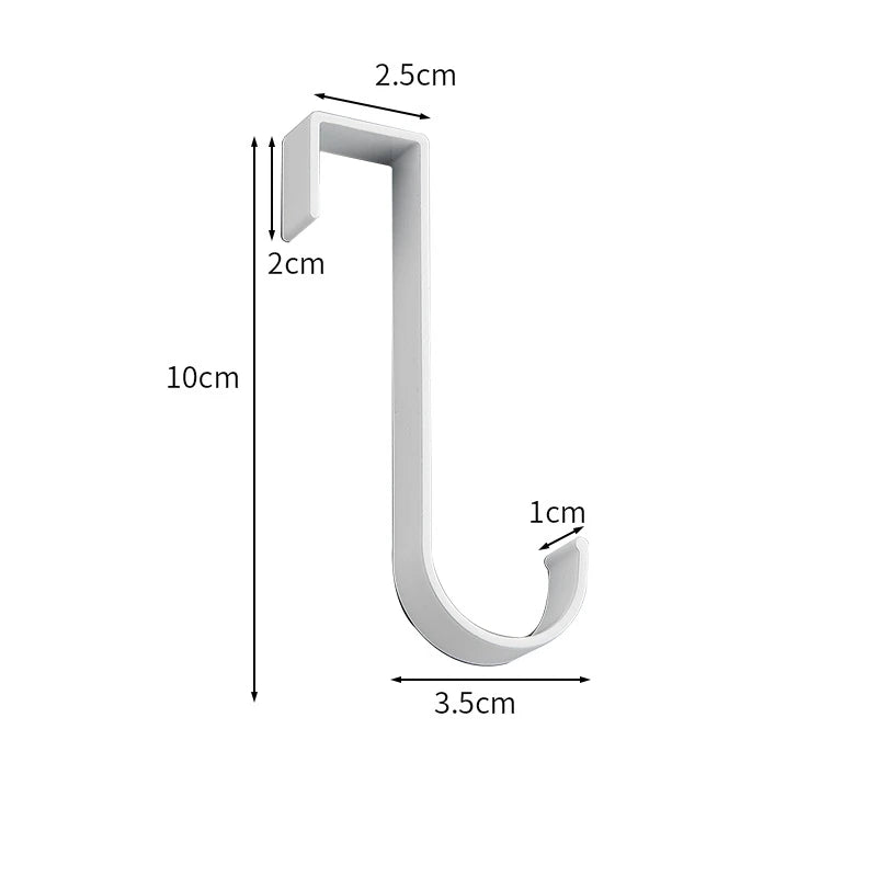 2PCS Space Aluminum Hooks Bathroom Radiator Towel Holder for Kitchen Cabinets Door Back Hook Key Clothes Scarfs Hat Organizer