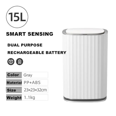 9L 12L 15L Smart Sensor Garbage Bin Kitchen Bathroom Toilet Trash Can Best Automatic Induction Waterproof Bin with Lid