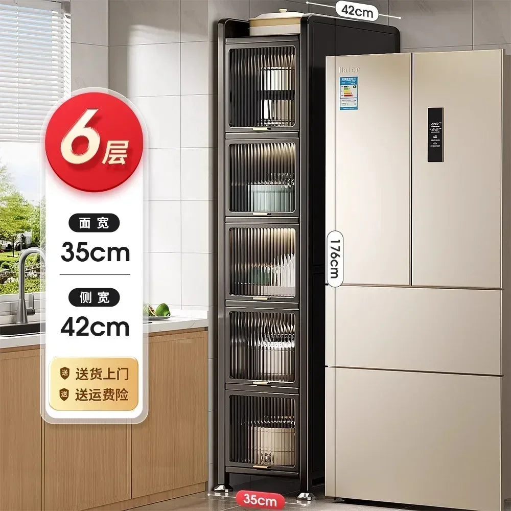 Modern Metal Kitchen Cabinets Multi-layer Storage Cabinet Floor Racks Multifunctional Furniture for ZT50KC