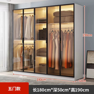 Organizer Partitions Wardrobe Mirror Cabinets Storage Cupboard Wooden Wardrobe Space Saving Cheap Cube Muebles Hotel Furniture