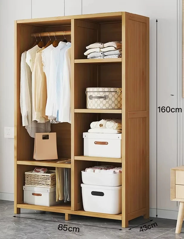 Partitions Cabinet Closet Display Nordic  Storage Modern Luxury Wardrobe Minimalist Bedroom Wooden Szafy Do Sypialni Furniture