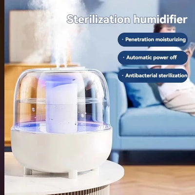 5L large capacity humidifier usb double fog spray low noise home bedroom office night light essential oil diffuser