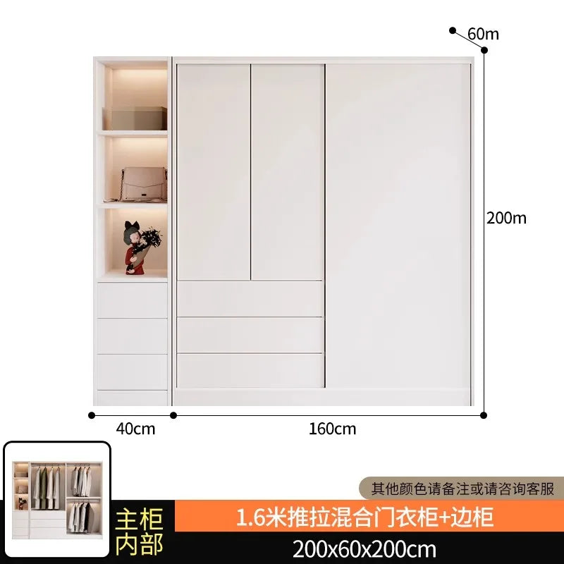 Bedroom Nordic Wardrobes Full Size Partition Storage Cabinet Wardrobes Organizer Apartment Szafa Na Ubrania Home Furniture