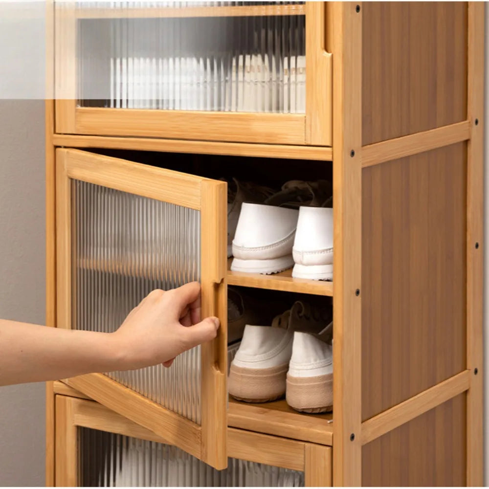 4/6 Layers Shoe Cabinets Shoe Rack Organizer Shelf Storage Simple Space-saving Dormitory Dust-proof Living Room Cabinet