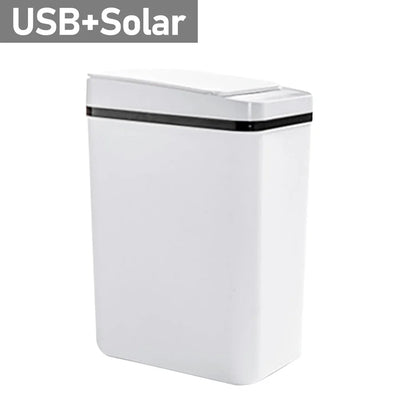 12L Smart Trash Can Automatic Touchless Garbage Can Kitchen Bedroom Trash Bin Toilet Smart Garbage Bucket Space-Saving Waterproo