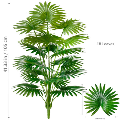 60-105cm/41.33in  Artificial fan leaf tropical plant large fake palm office home holiday decoration