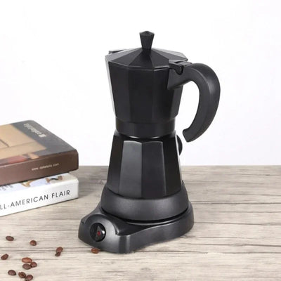 110V/220V Aluminum Electric Mocha Pot 6 Cups Itali Coffee Maker Household Fast and Convenient Electric Coffee Pot Barista Tools