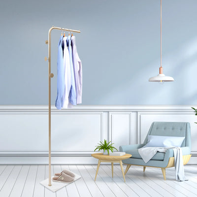 Freestanding Clothes Rack Coat Hanger Modern Gold Clothes Bags Organizing Stand