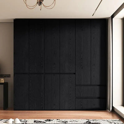 Bedroom Storage Wardrobes Sliding Clothes Black Wooden Girls Rack Cabinets Wardrobes Open Cupboard Guarda Roupa Home Furniture