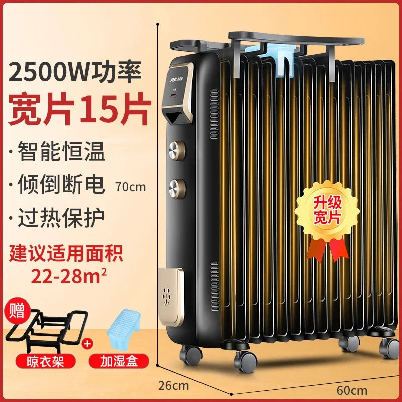 EnergySaving OilFilled Radiator Heater, Indoor Electric Heater, OilFilled Space Warmer