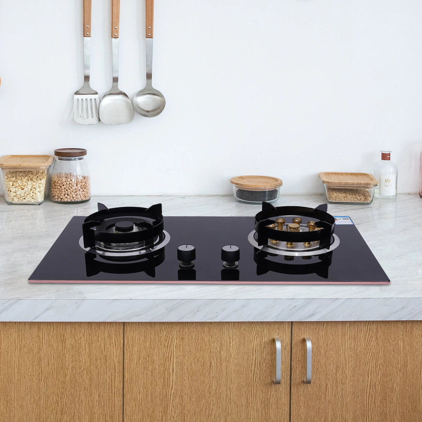 Kitchen accessories-Dual Burner Gas Stove: High Combustion Efficiency, Safe Flameout Protection, and Versatile Cooking