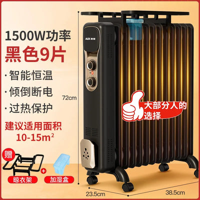 EnergySaving OilFilled Radiator Heater, Indoor Electric Heater, OilFilled Space Warmer