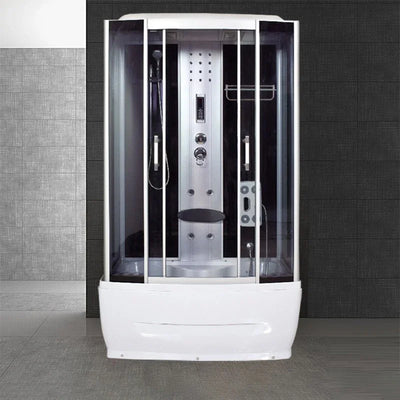 Shower Room with Steam, Overall Rectangular Tempered Glass Partition Household Sliding Door Toilet Bath Room