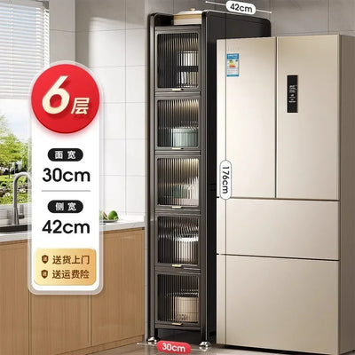 Modern Metal Kitchen Cabinets Multi-layer Storage Cabinet Floor Racks Multifunctional Furniture for ZT50KC