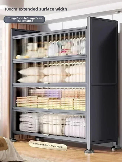 Storage Racks Multi-layer Storage Cabinets, Thickened Carbon Steel, Stainless Steel Feet, Suitable for Kitchen Living Room