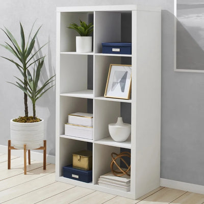 Bookshelf Furniture 8-Cube Storage Organizer Library Shelf Modern Living Room Furniture Librero Bookcase & Magazine Racks Home